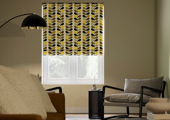 Orla Kiely Multi Stem, Yellow - Twist&Fit Roman Blind - Image 3